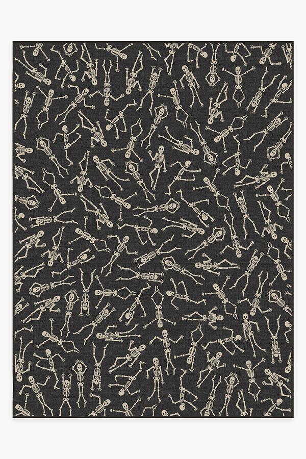 Bone Dance Black Flatwoven Rug