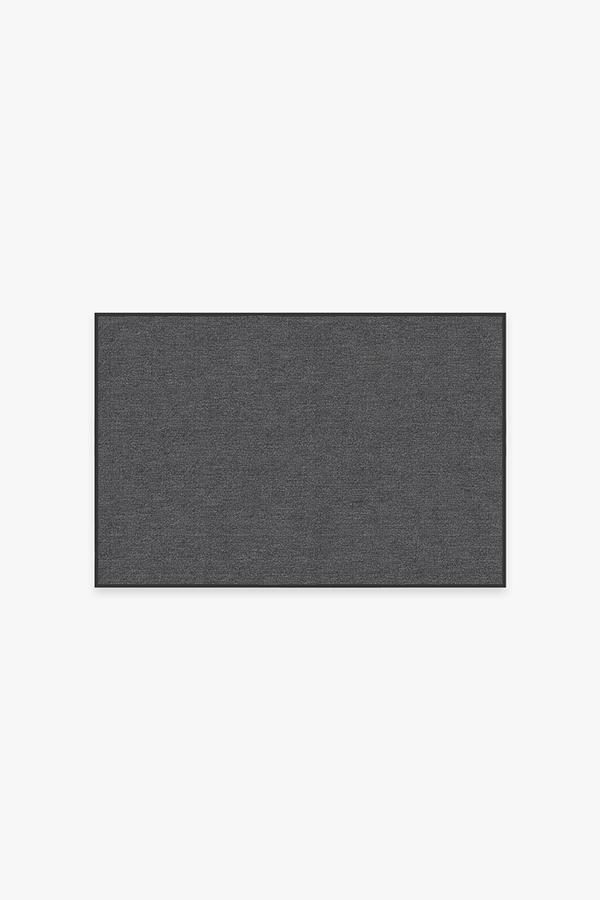 Heathered Solid Charcoal Flatwoven Rug