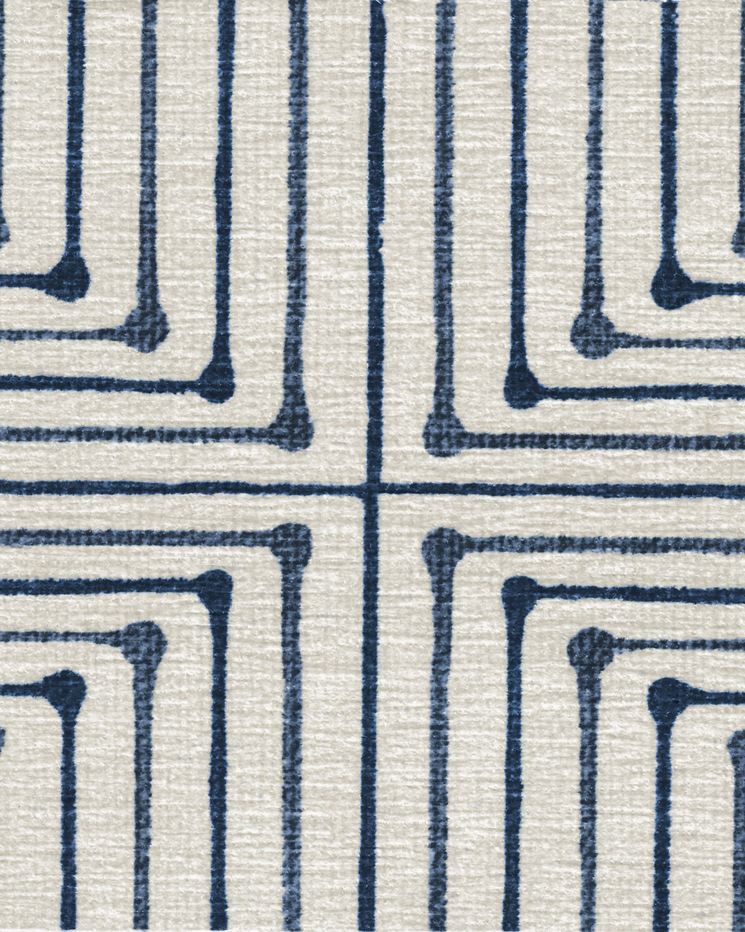 Inkdrop Slate Blue Rug by Jonathan Adler