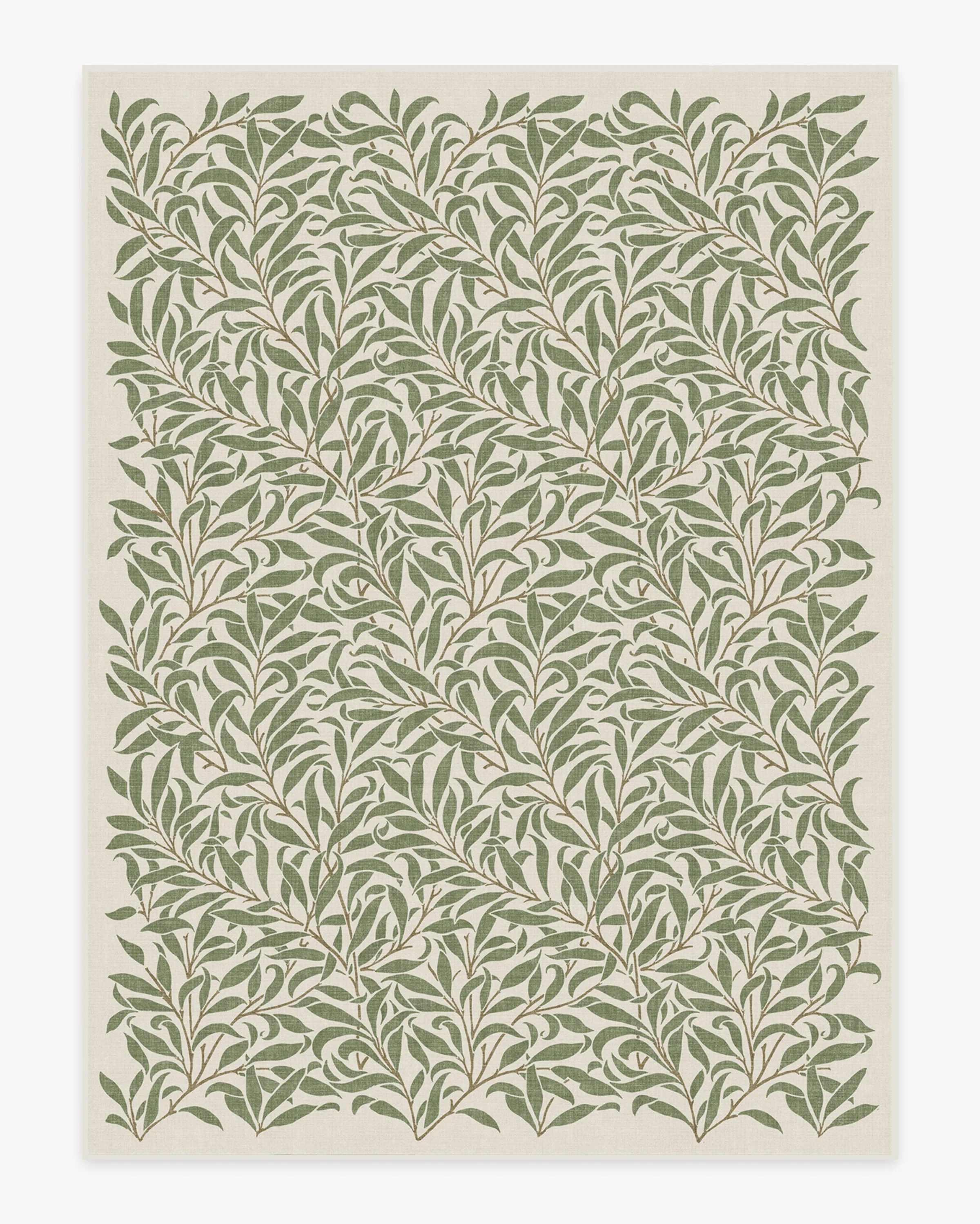Pure Willow Boughs Green Flatwoven Rug by Morris & Co.