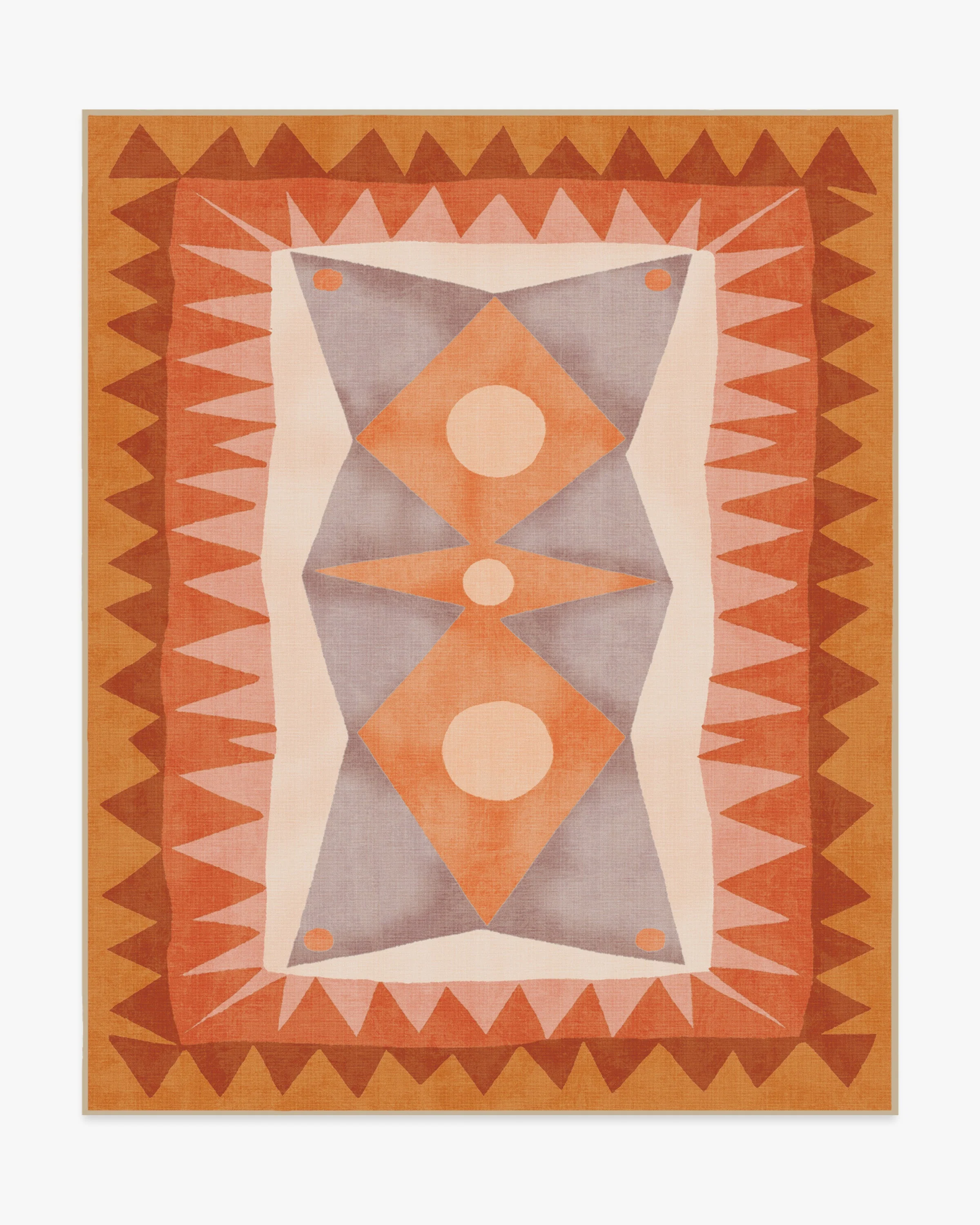 Hilma Papaya Outdoor Rug by Justina Blakeney
