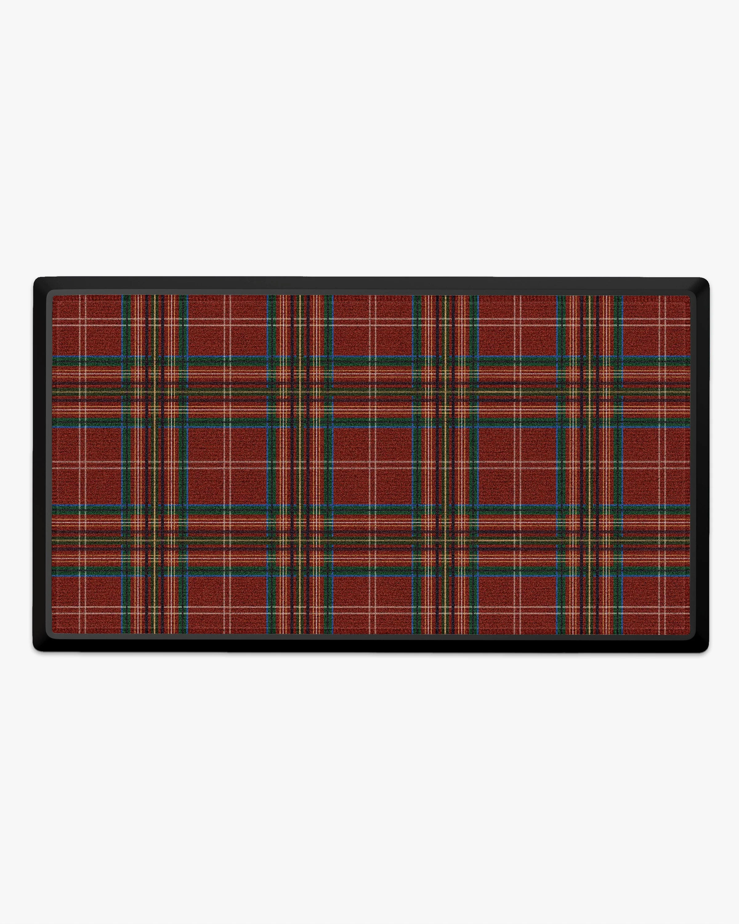 Winter Tartan Red Large Doormat