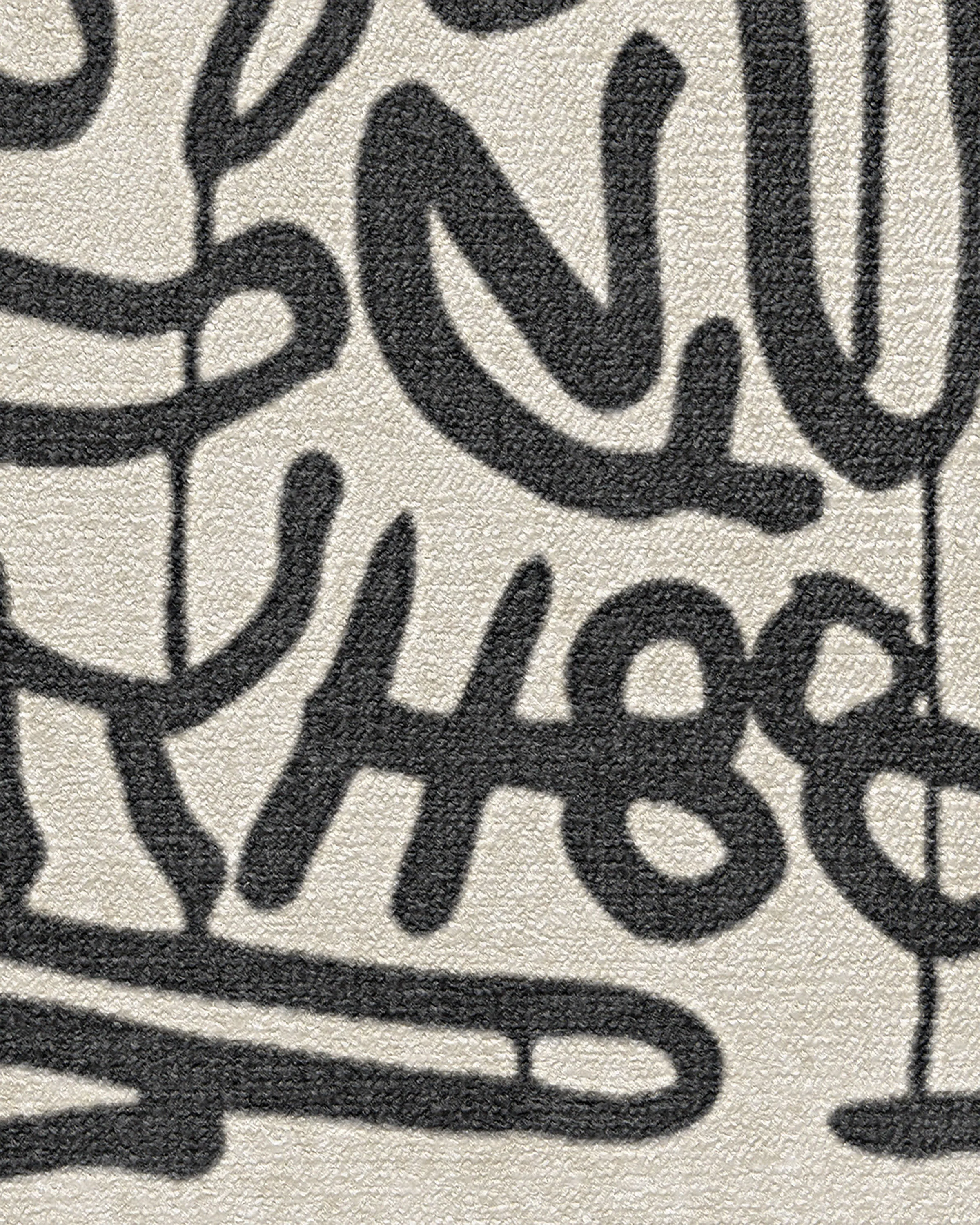 Freestyle Black & Ivory Rug by Keith Haring