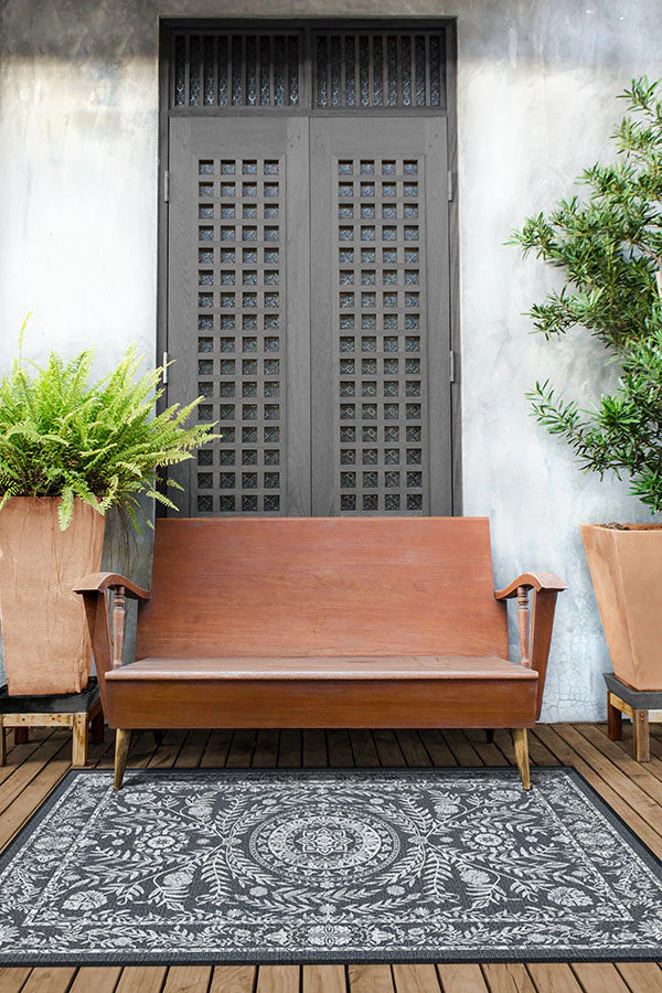 Fontaine Black Outdoor Rug