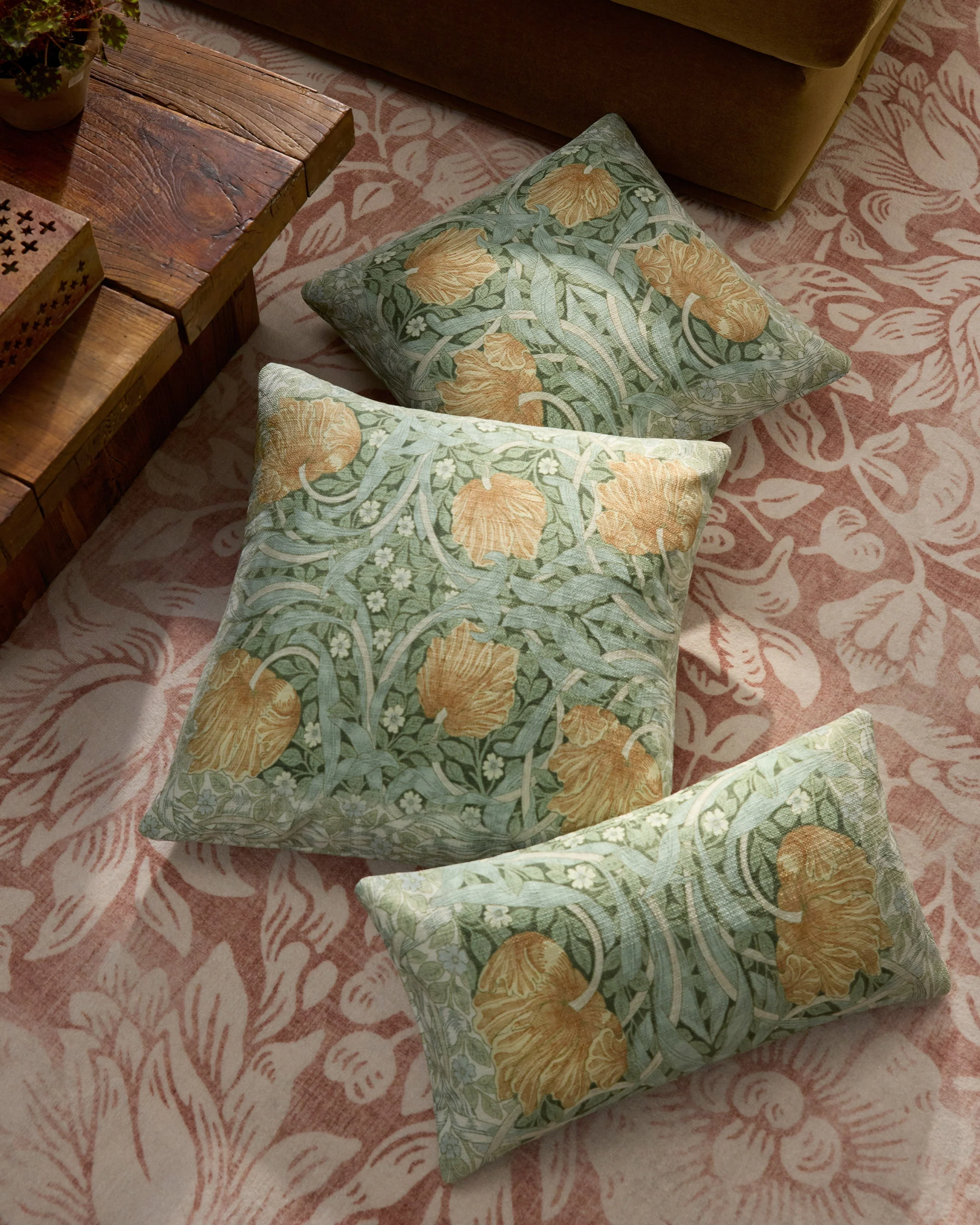 Pimpernel Sage Woven Throw Pillow by Morris & Co.