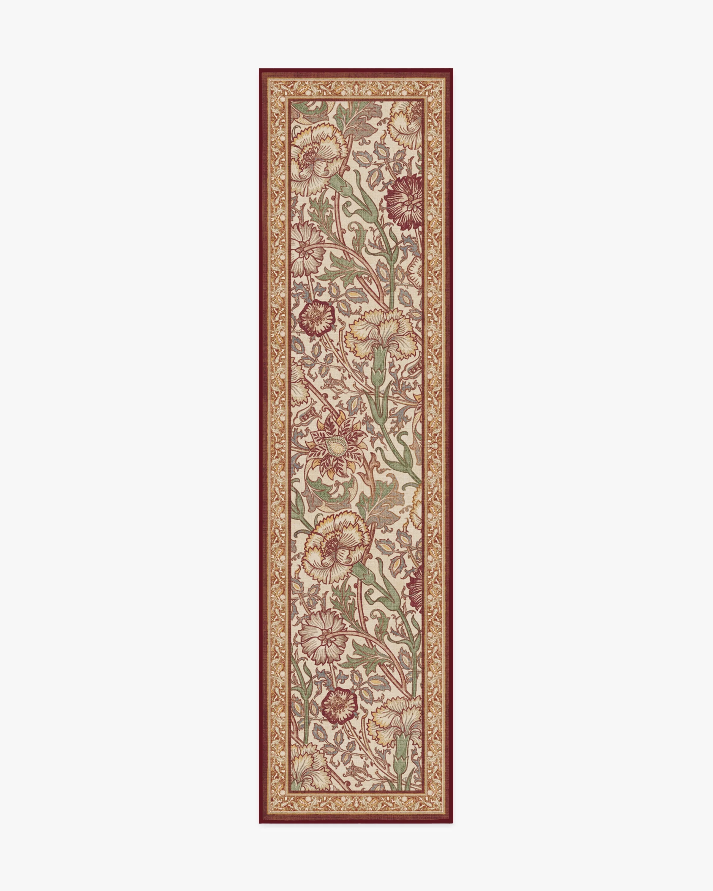 Pink & Rose Burgundy Flatwoven Rug by Morris & Co.