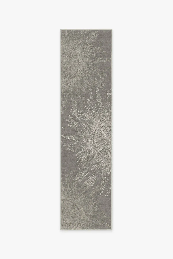 Jellyfish Bloom Silver Flatwoven Rug