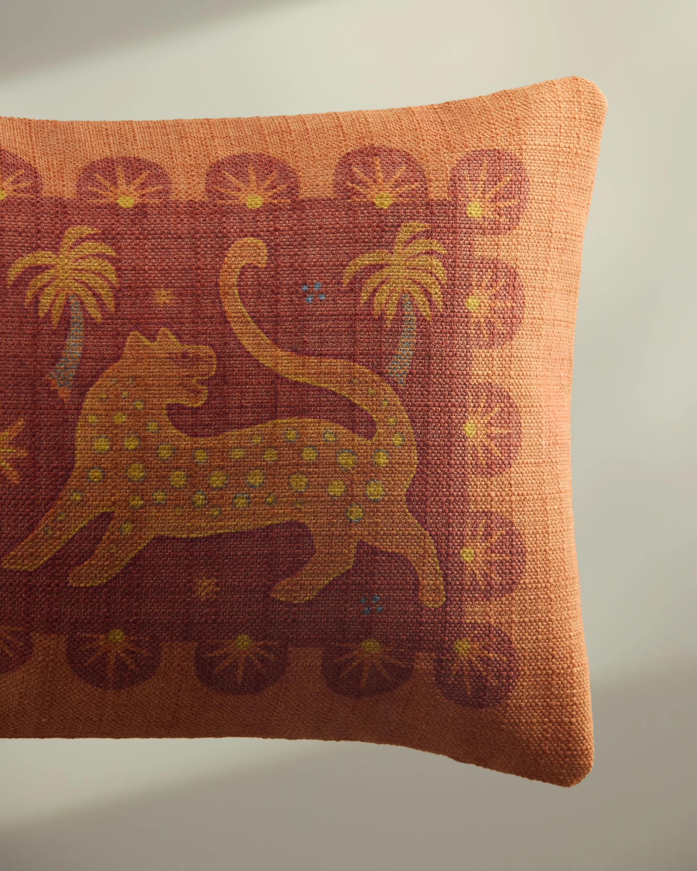 Lina Terracotta Woven Throw Pillow by Justina Blakeney