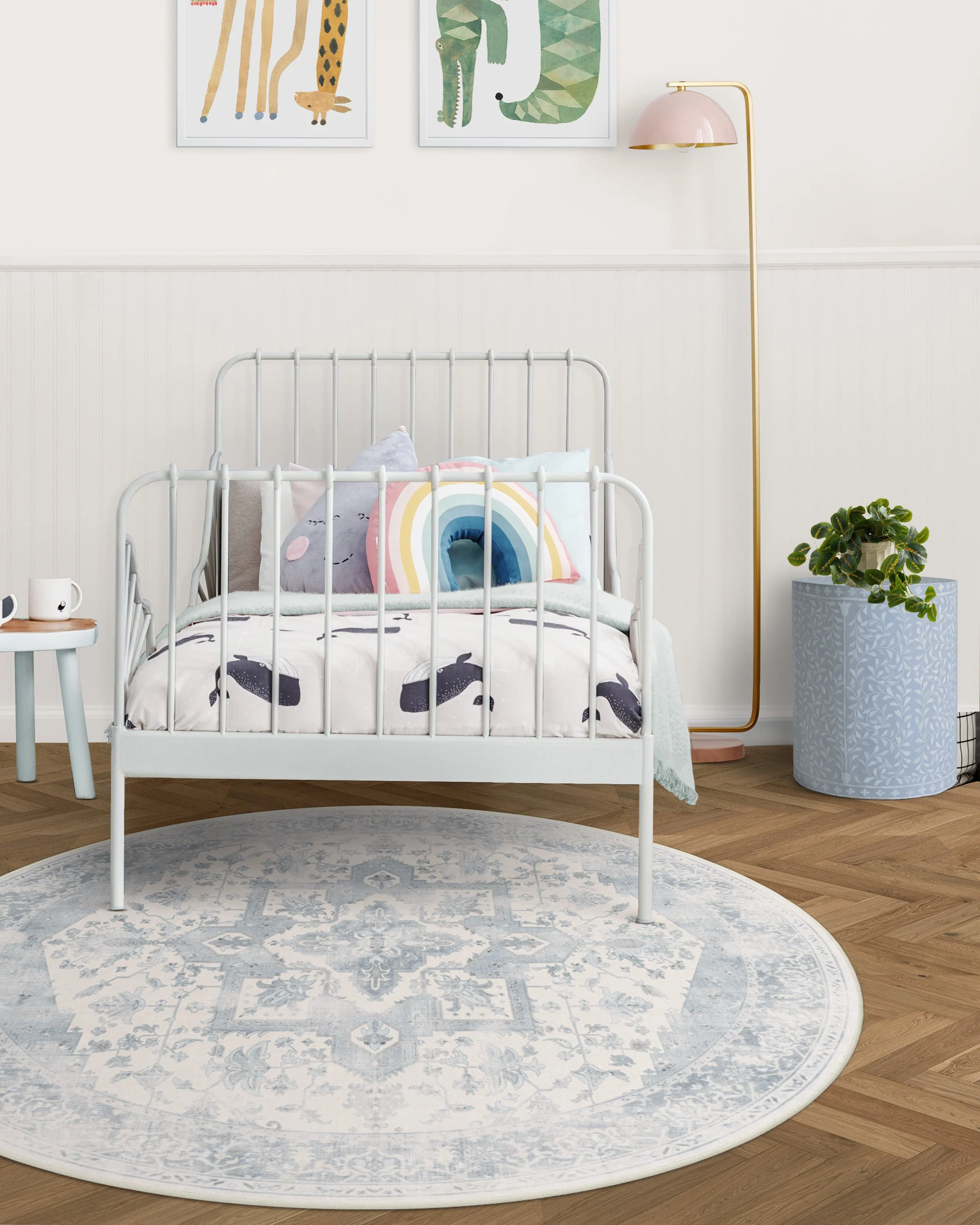 Kira Soft Blue Flatwoven Rug