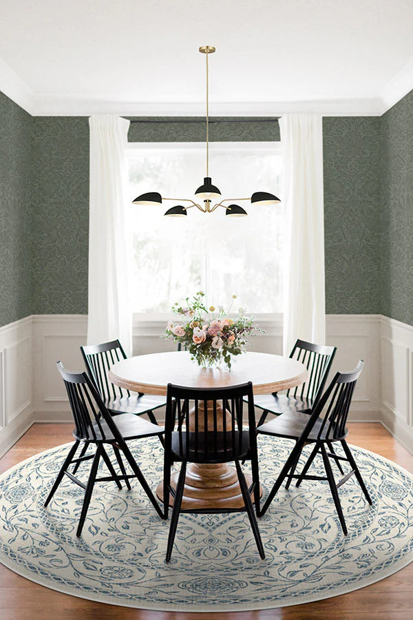 Vianna Blue & Ivory Flatwoven Rug