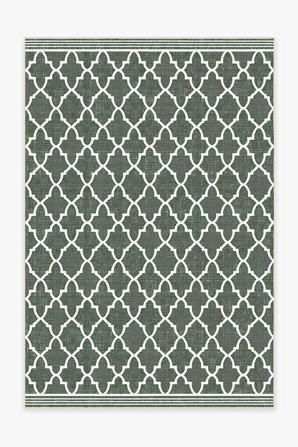 Varia Trellis Forest Green Outdoor Rug