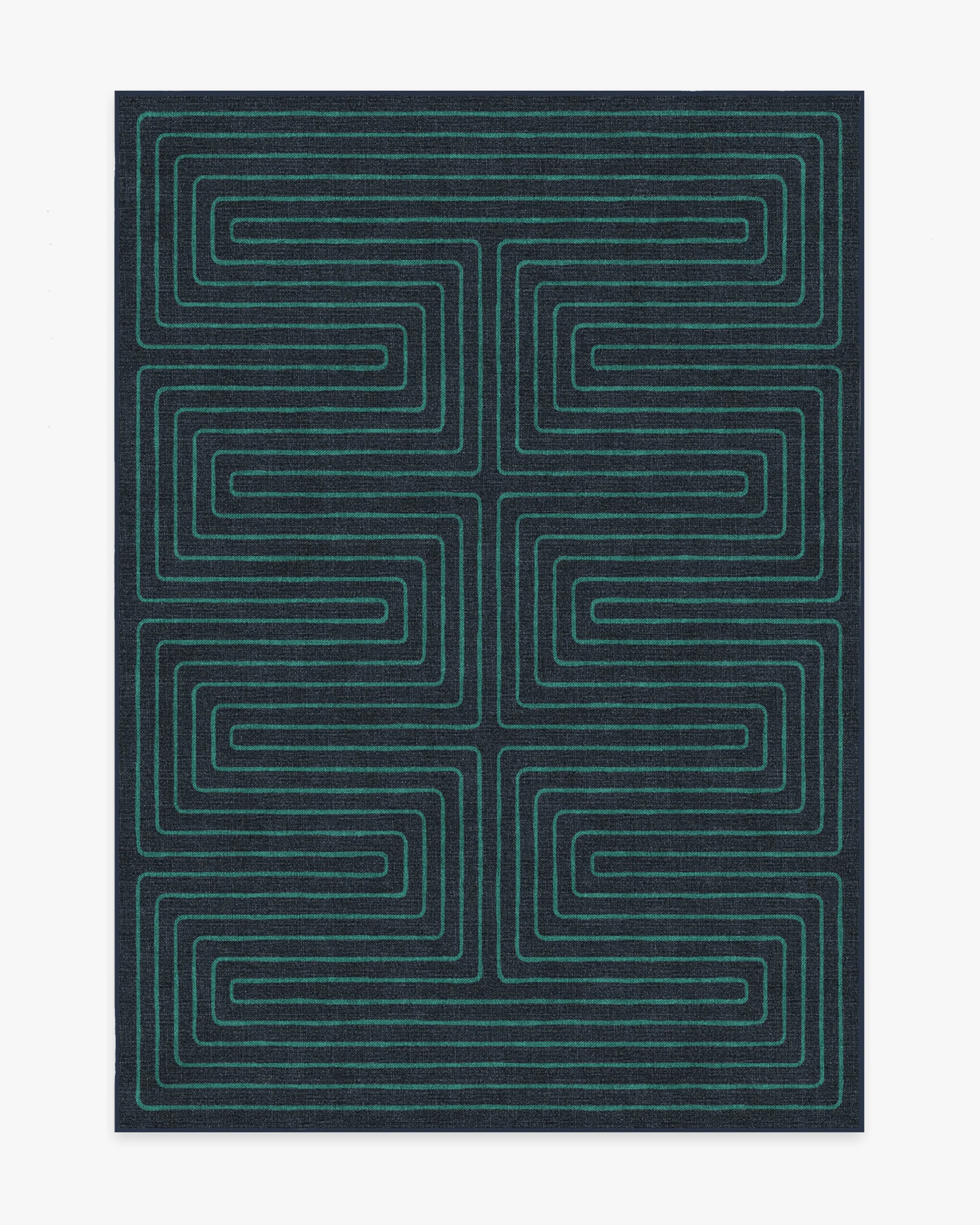 Labyrinth Navy & Teal Rug by Jonathan Adler