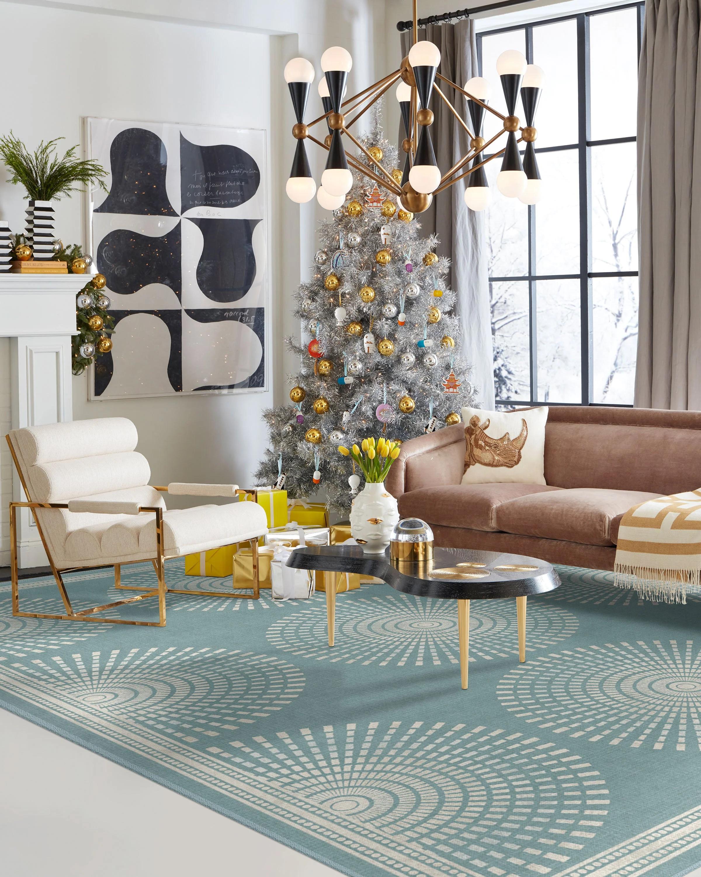 Santorini Blue Rug by Jonathan Adler