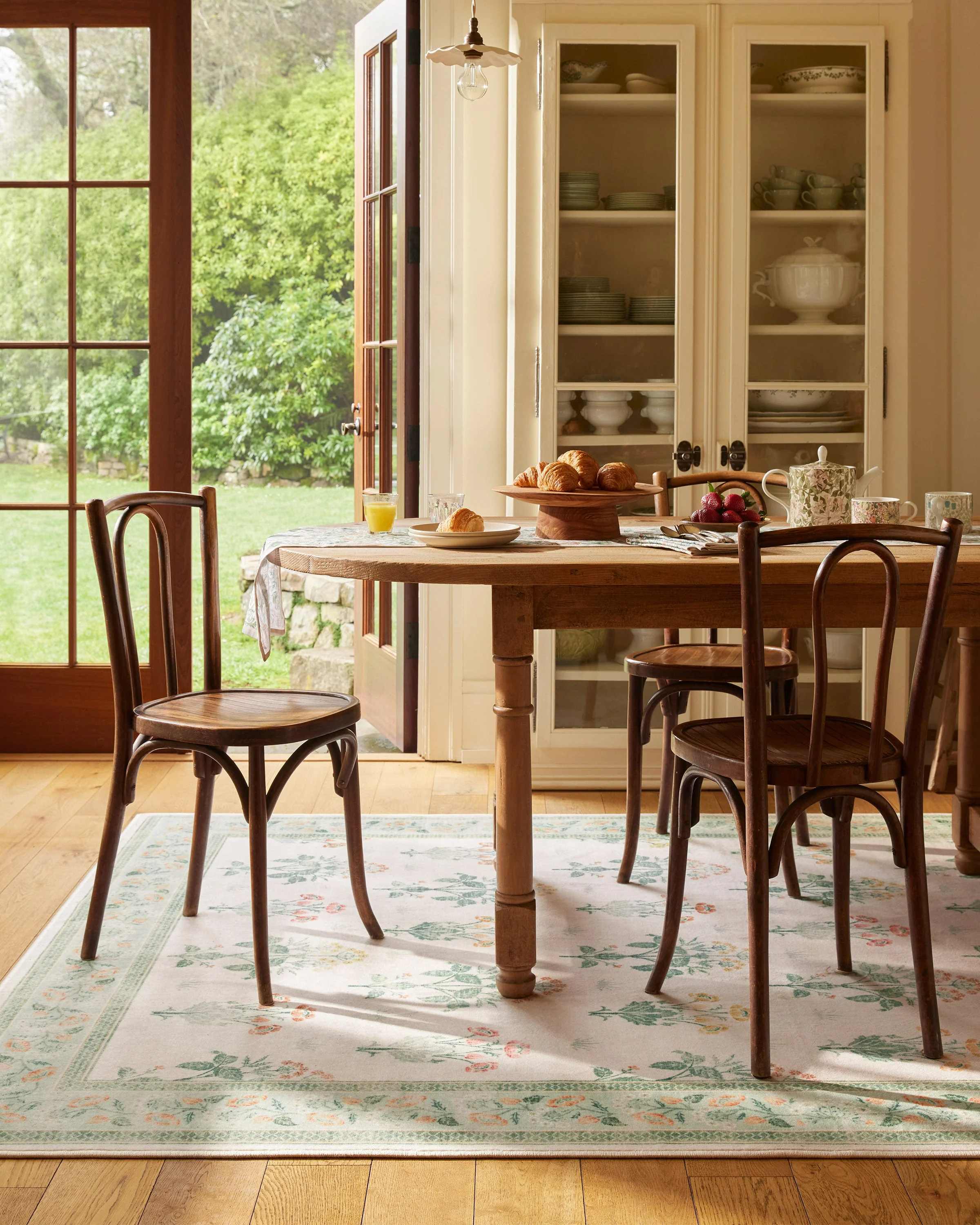 Meadow Sweet Ivory & Green Rug by Morris & Co.