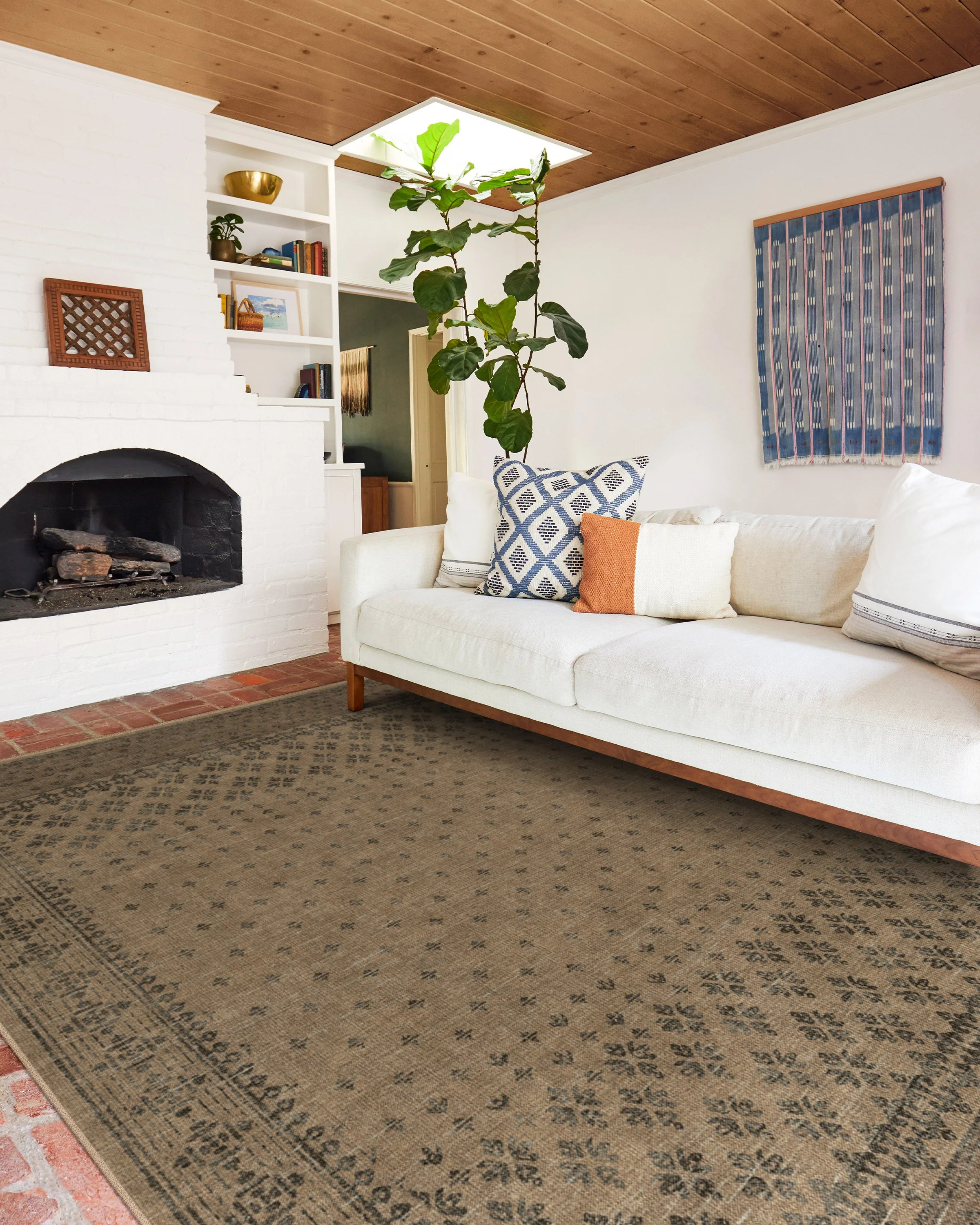 Fernanda Black & Tan Flatwoven Rug