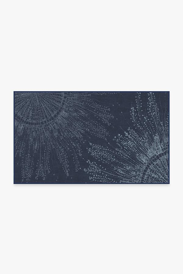 Jellyfish Bloom Navy Flatwoven Rug