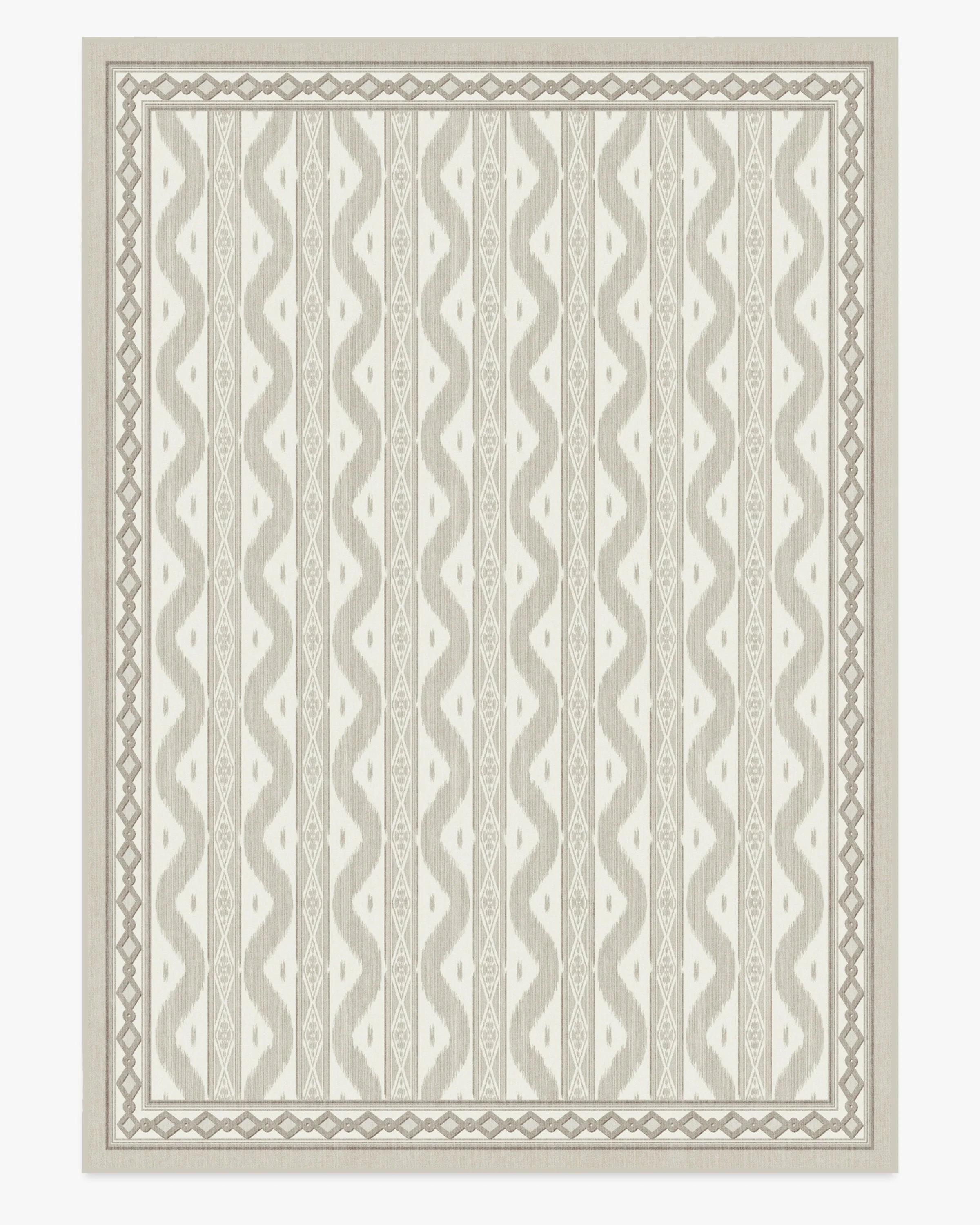 Ava Ikat Beige Flatwoven Rug by Mrs. Alice