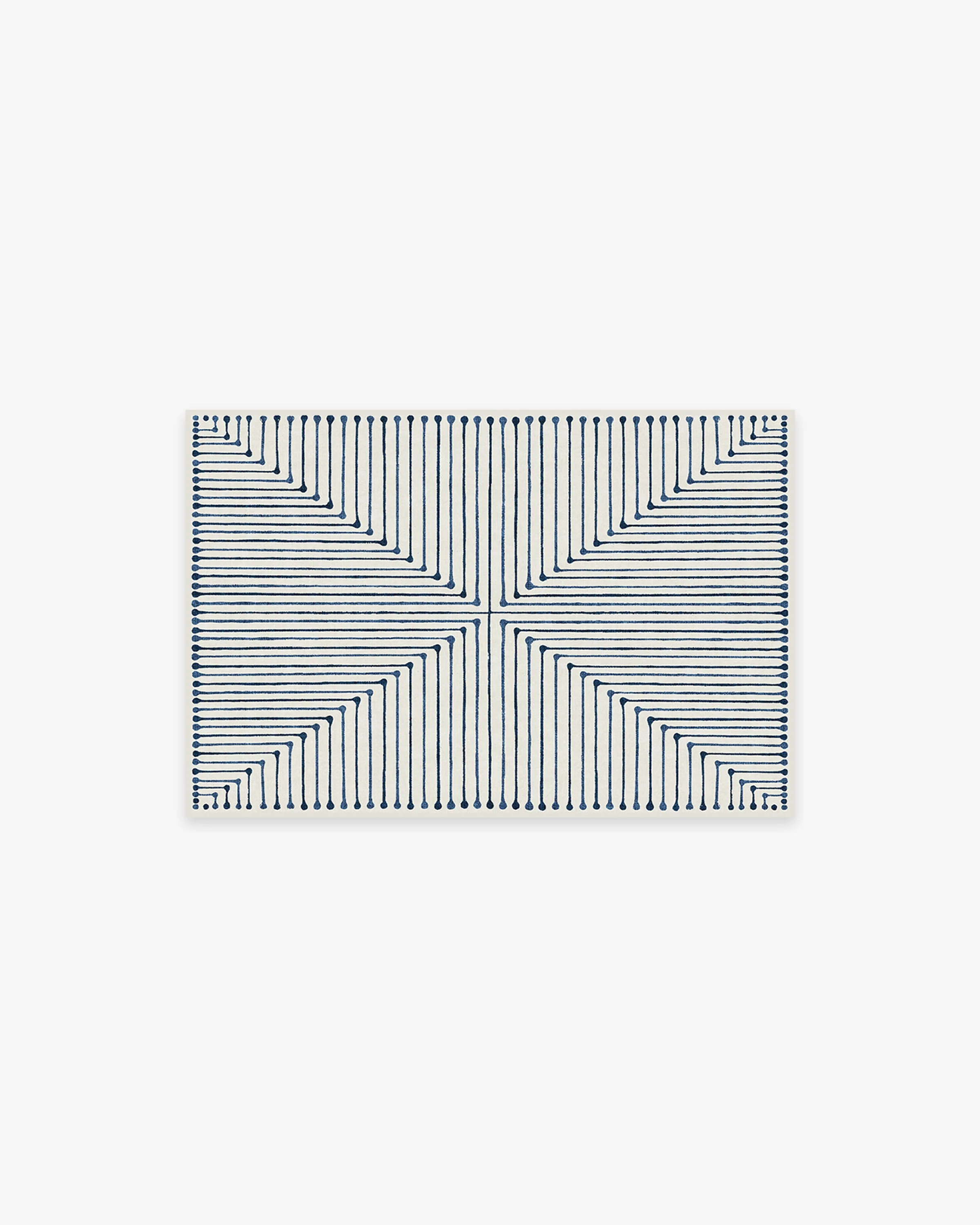 Inkdrop Slate Blue Flatwoven Rug by Jonathan Adler