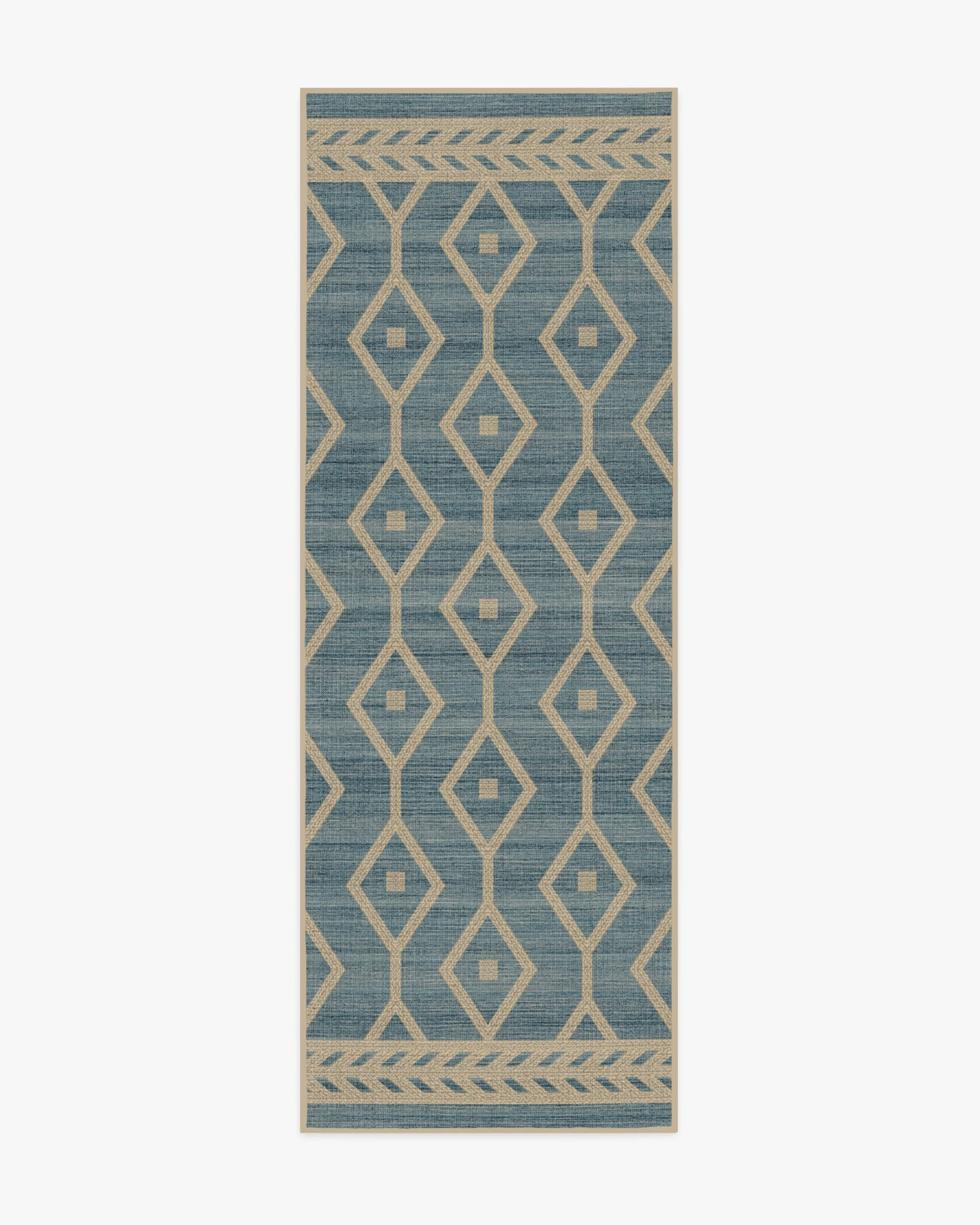 Newport Slate Blue Re-Jute Rug by Gray Malin