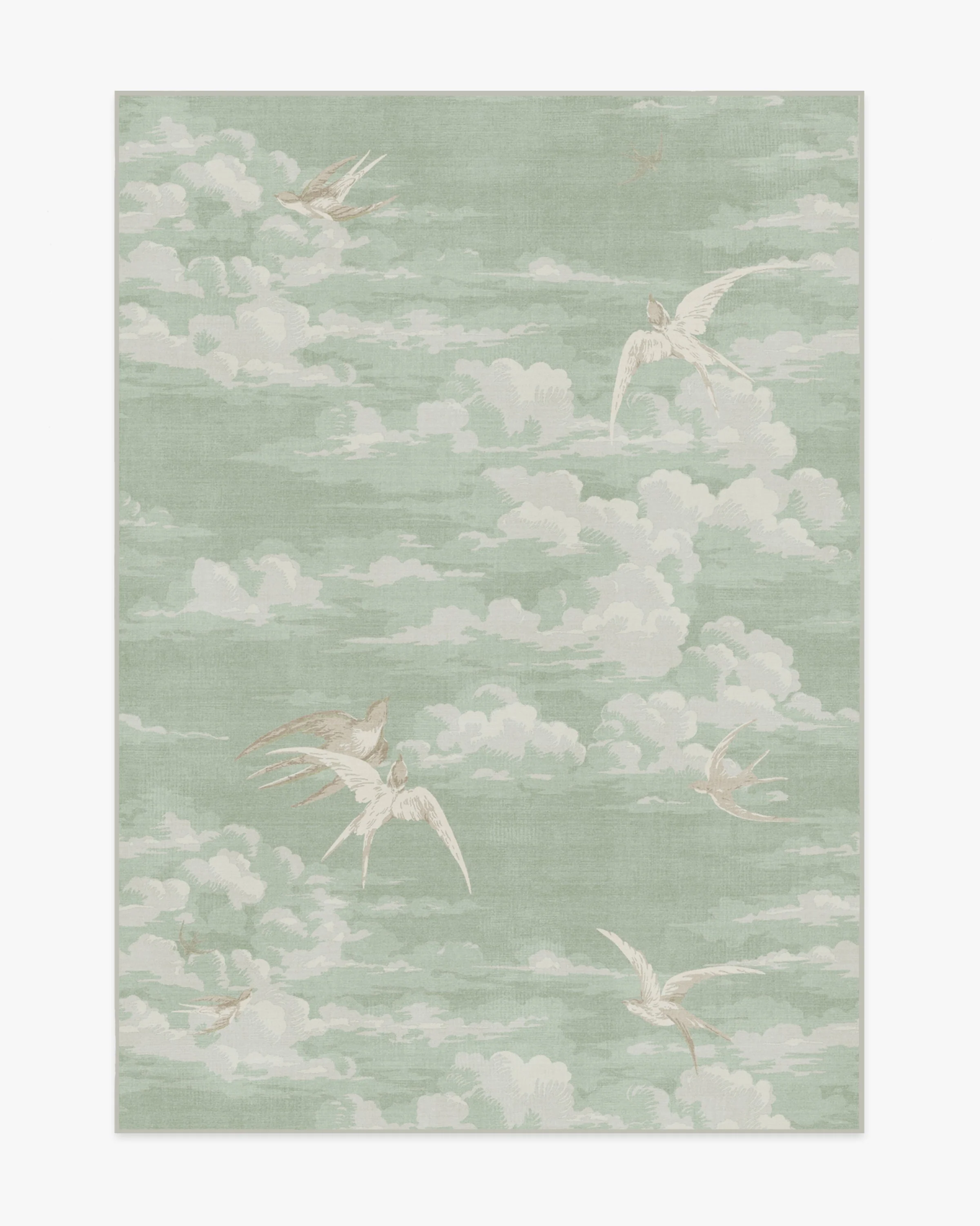 Silvi Clouds Seaspray Flatwoven Rug by Sanderson