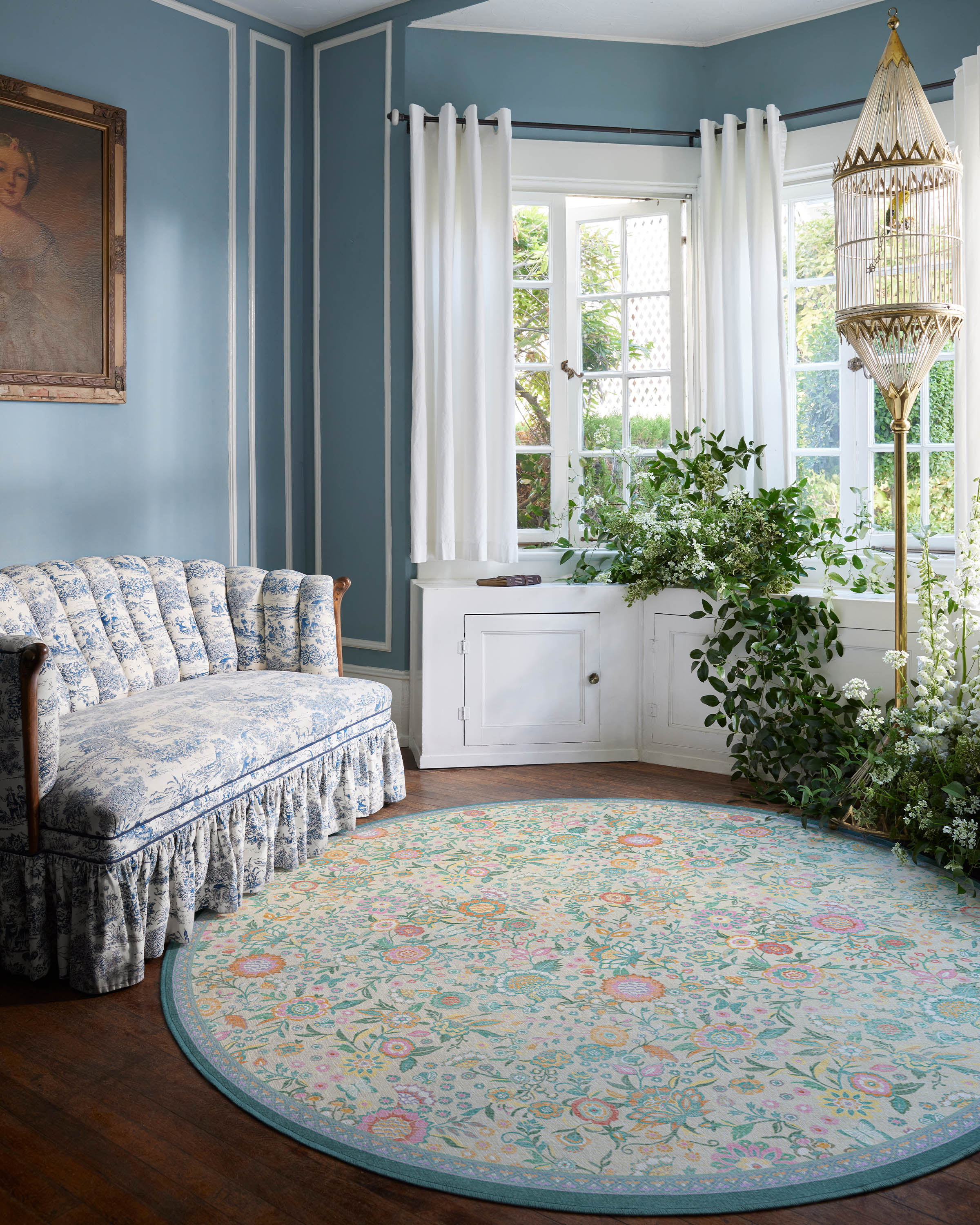 Royal Garden Ivory & Jade Rug by Bridgerton