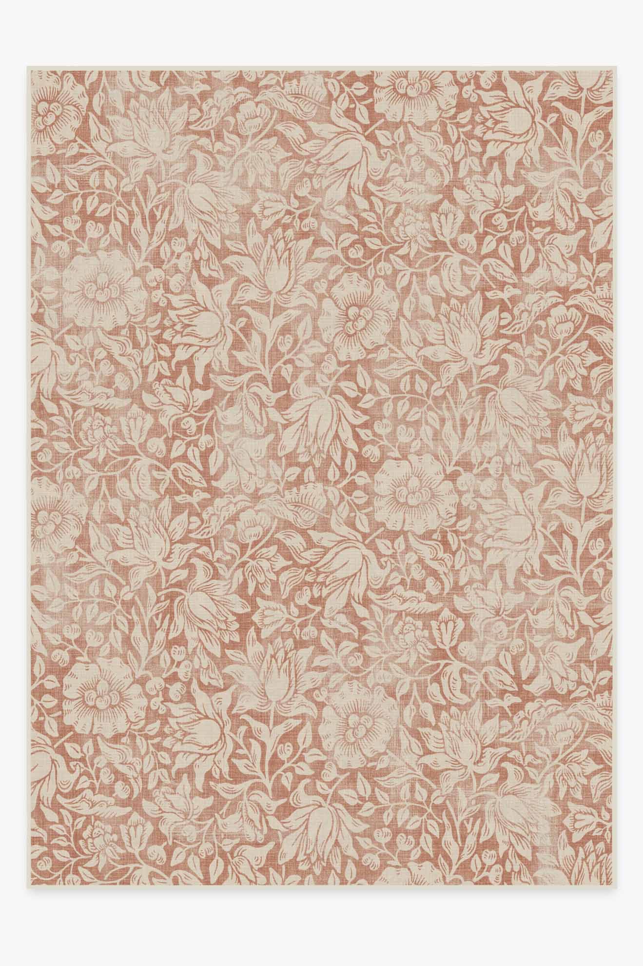 Mallow Rust Flatwoven Rug by Morris & Co.