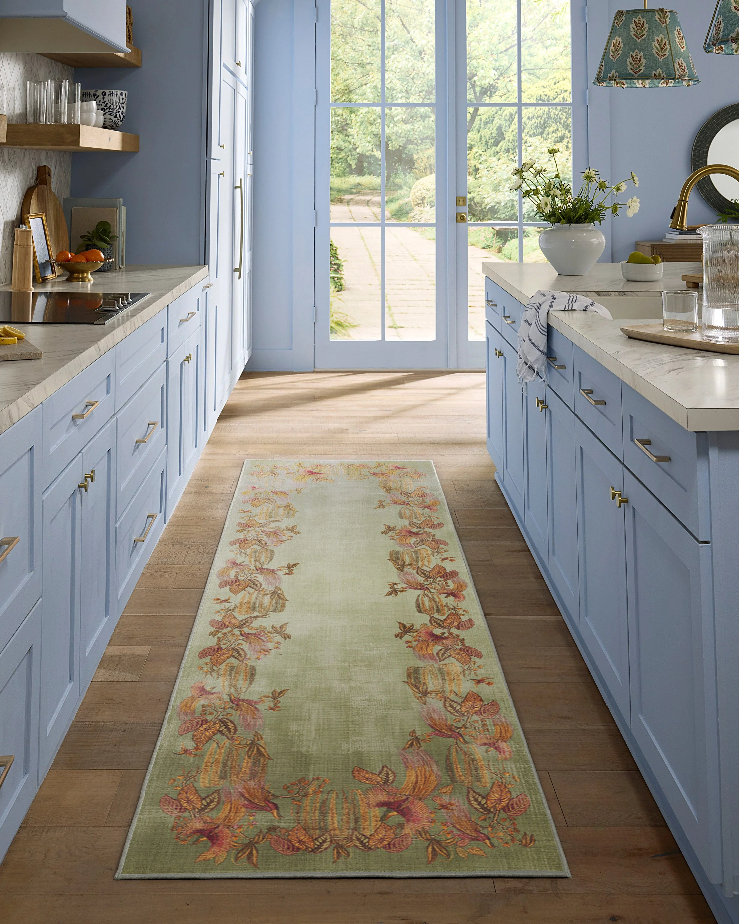 Bird of Paradise Silver Fern Rug by Sanderson