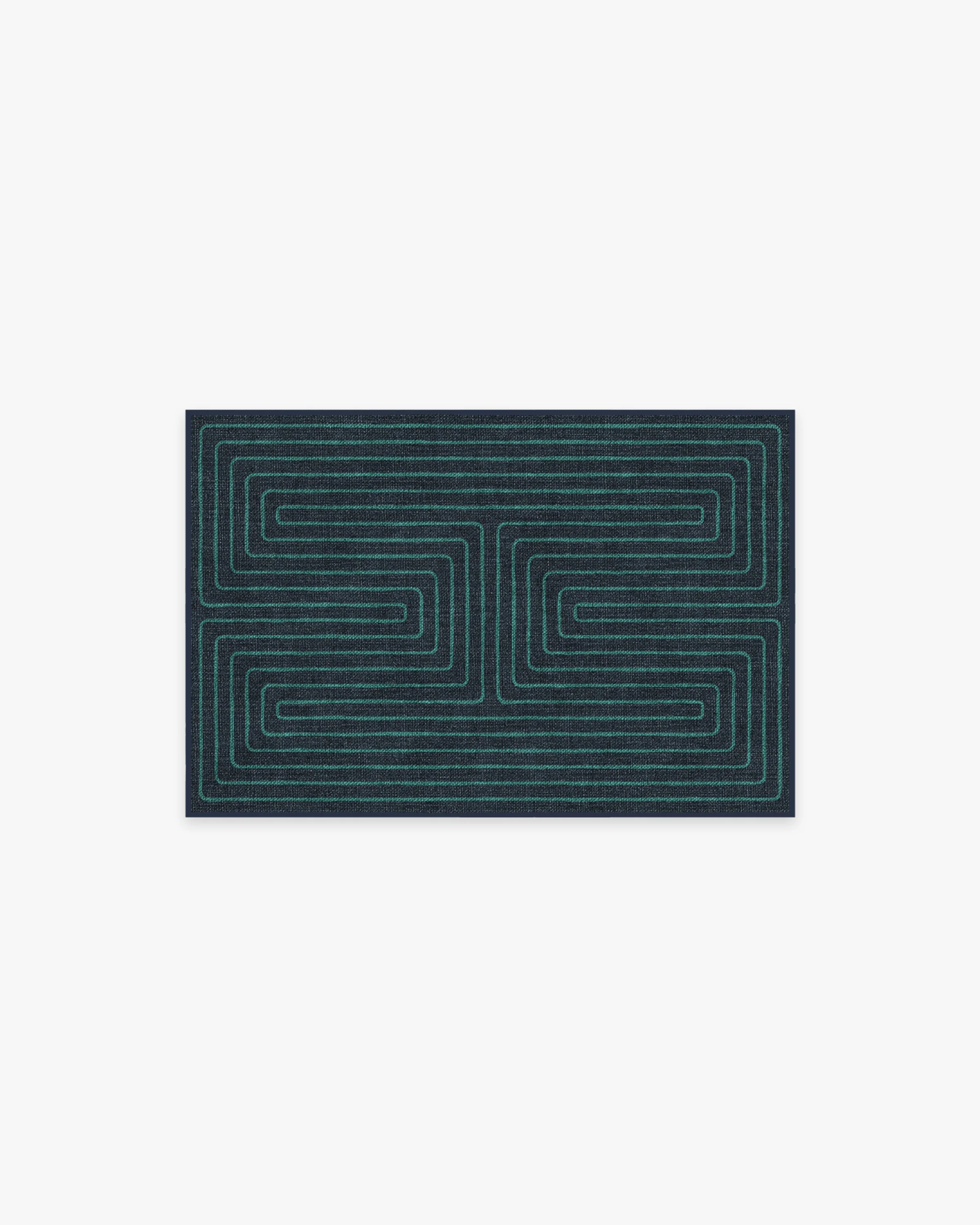 Labyrinth Navy & Teal Rug by Jonathan Adler