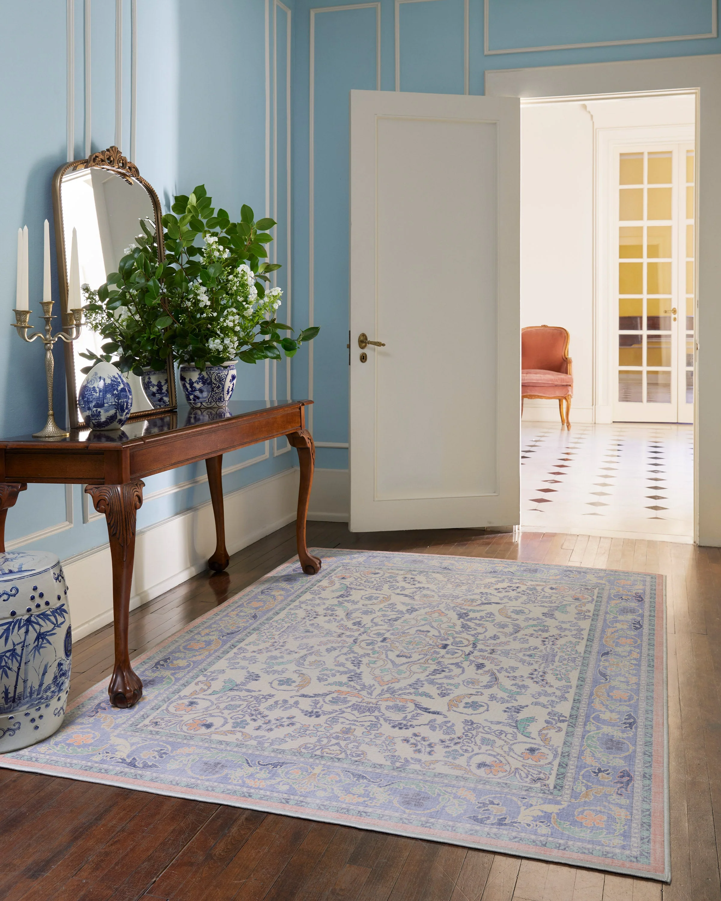 Fit For A Queen Soft Lavender Flatwoven Rug by Bridgerton