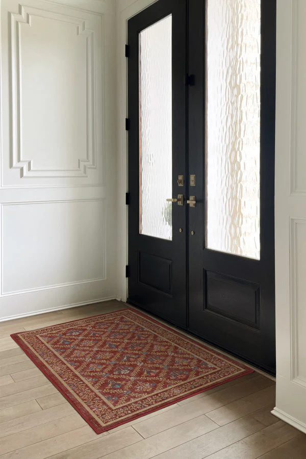 Bellflowers Amber Red Rug by Morris & Co.