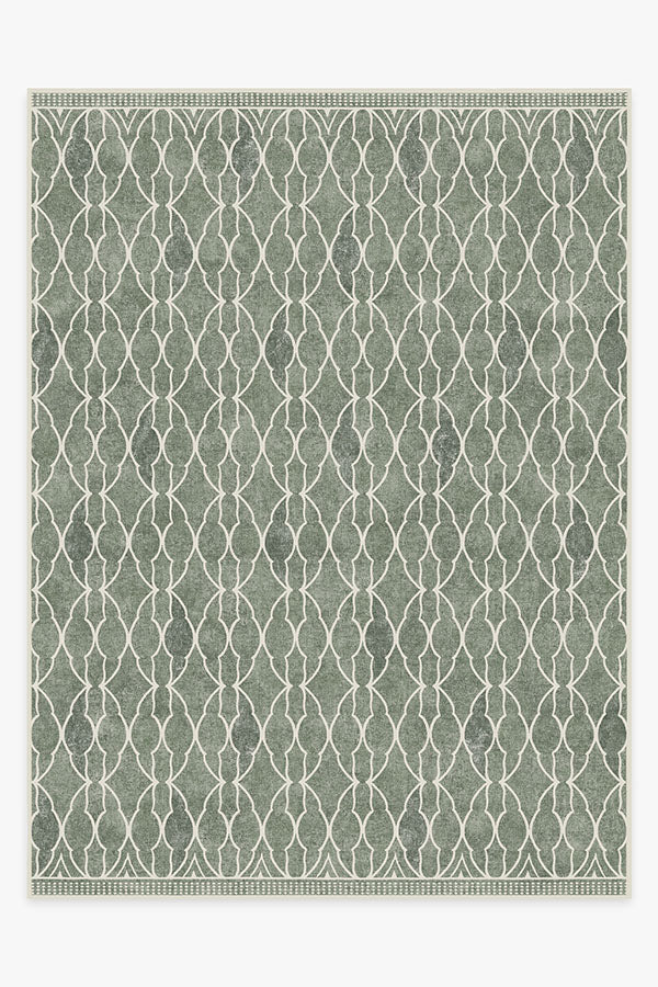 Grogu™ Trellis Sage Green Flatwoven Rug