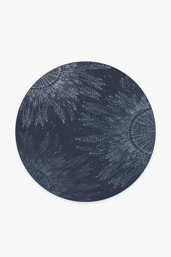 Jellyfish Bloom Navy Flatwoven Rug