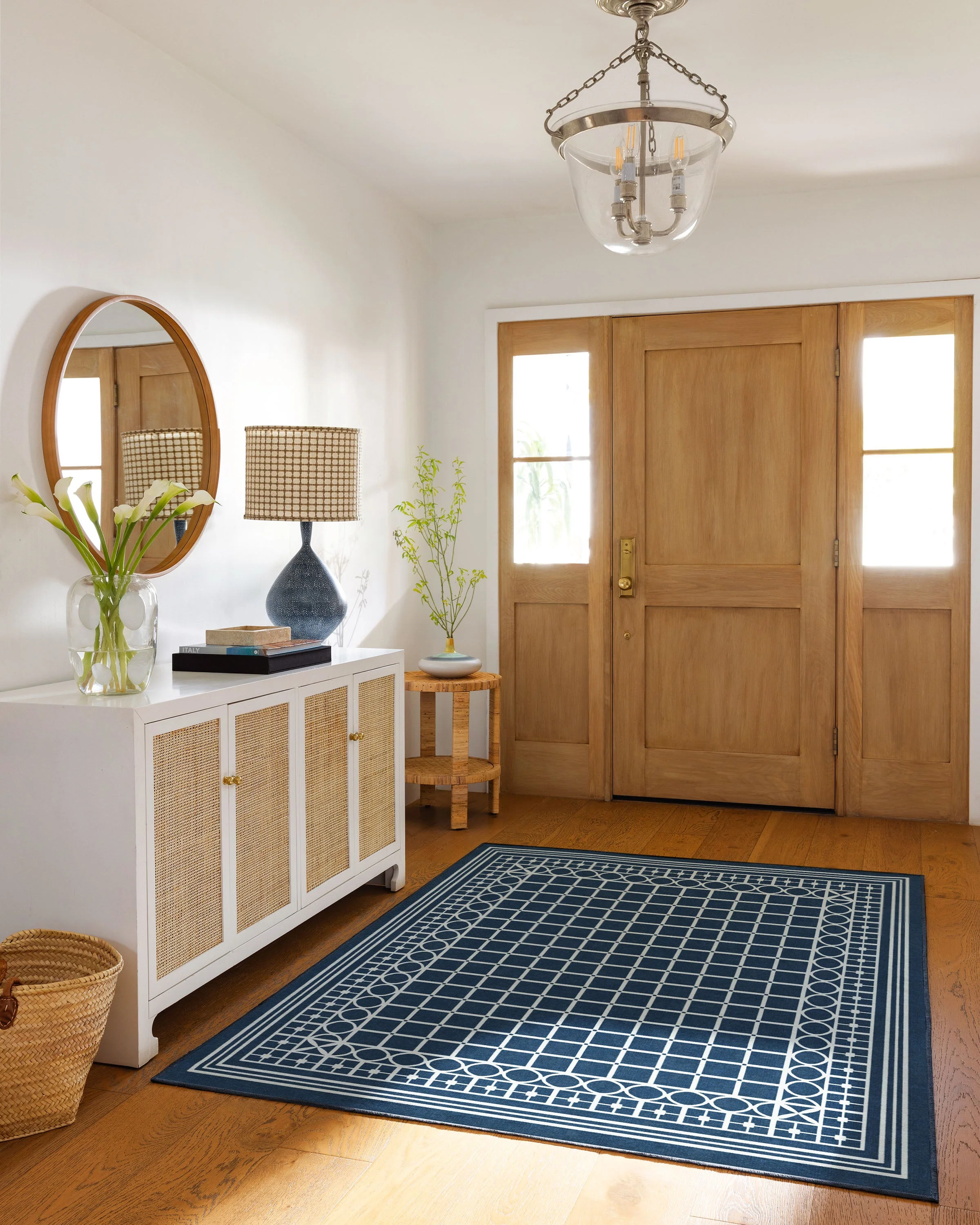 Palm Beach Navy Rug by Gray Malin
