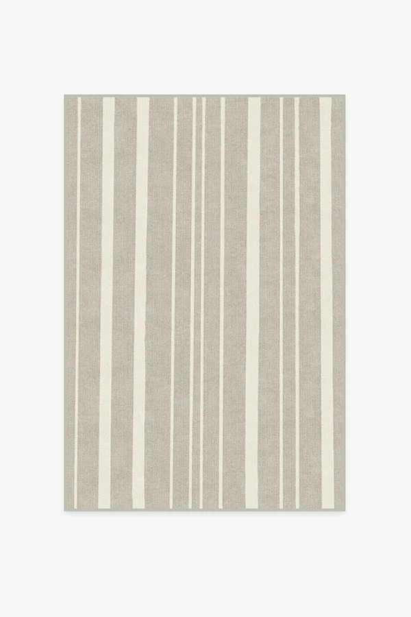 Hudson Stripe Stone Flatwoven Rug
