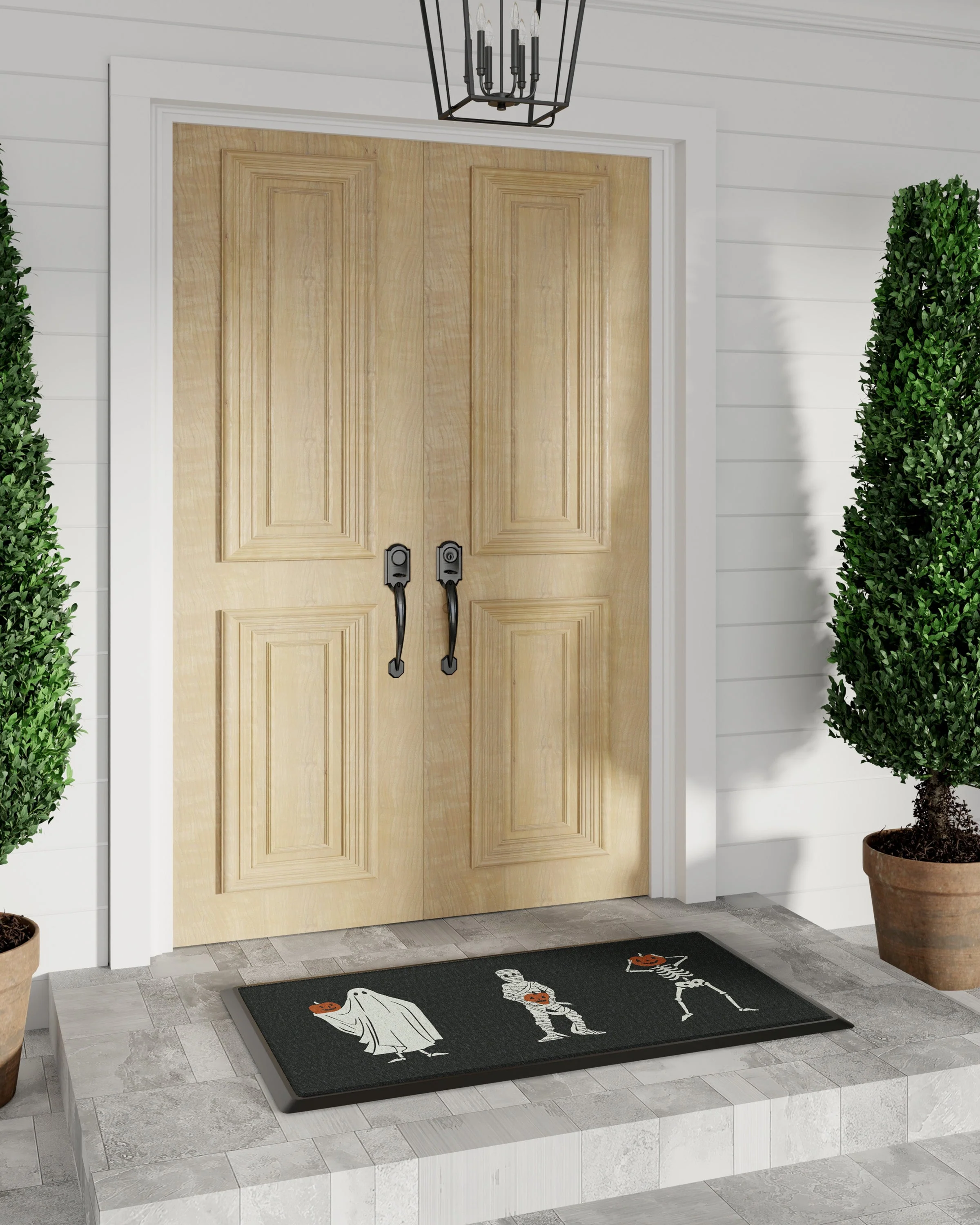 Halloween Guests Large Doormat