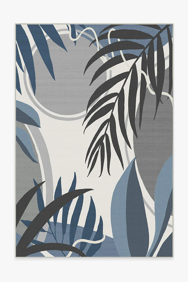 Tulum Ivory Blue Outdoor Rug