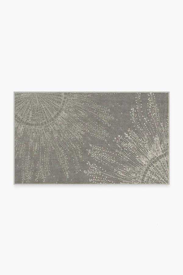 Jellyfish Bloom Silver Flatwoven Rug