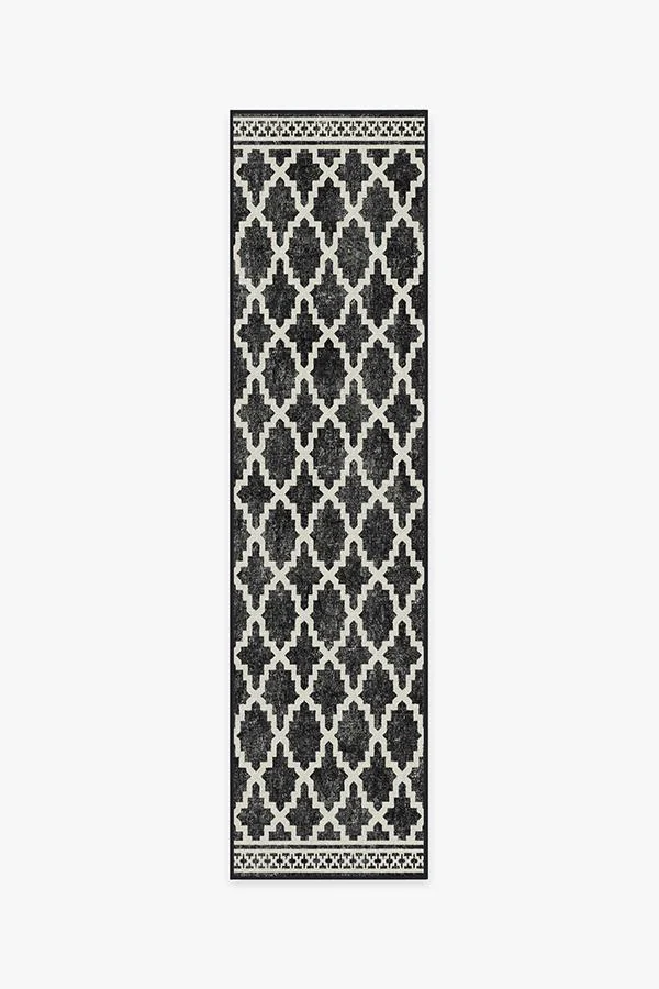 Cleo Trellis Black Outdoor Rug