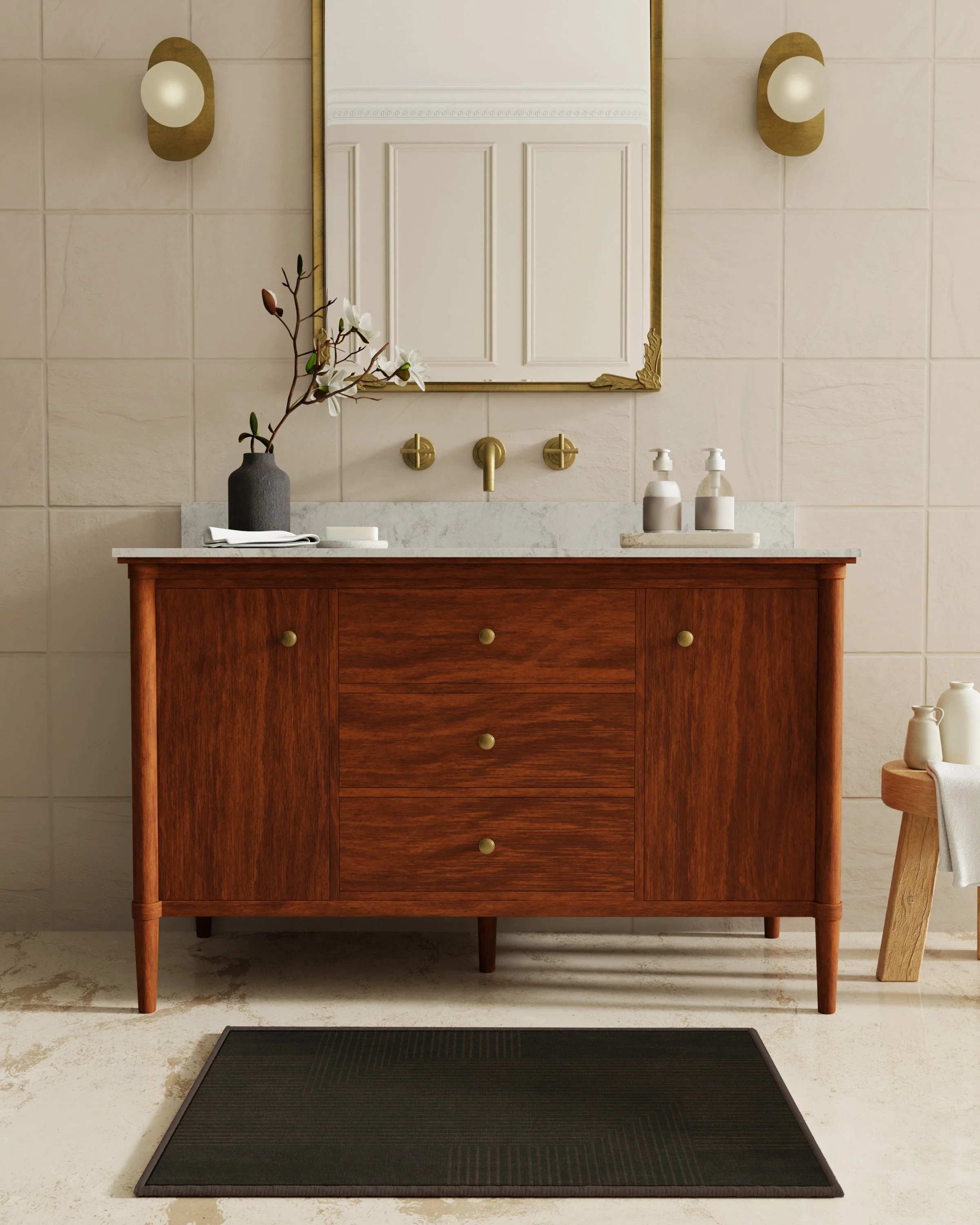 Bel Air Dark Chocolate Flatwoven Rug by The Hiltons