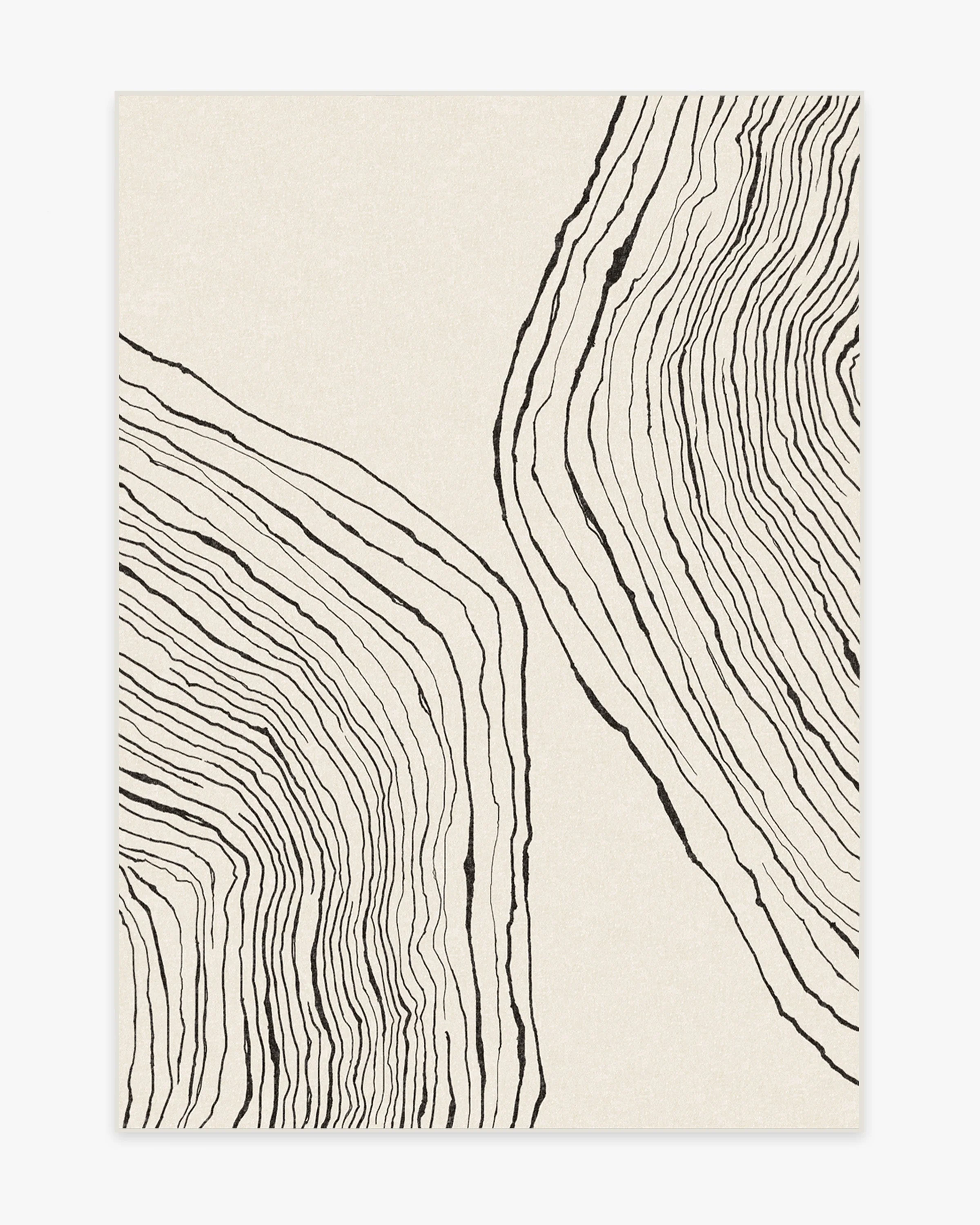 Seine Black & Ivory Flatwoven Rug by Nina Takesh