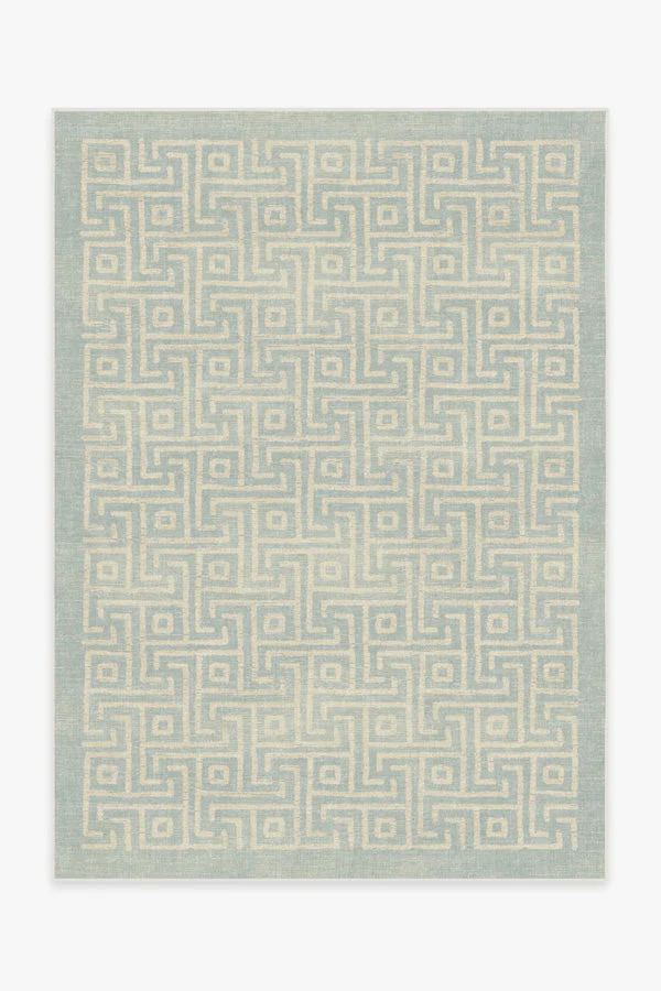 Rove Soft Aqua Flatwoven Rug
