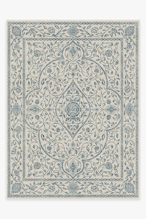 Vianna Blue & Ivory Flatwoven Rug