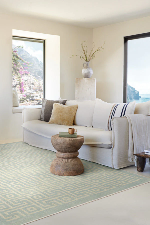 Rove Soft Aqua Flatwoven Rug