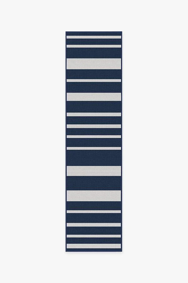 Sailmaker Stripe Blue Outdoor Rug