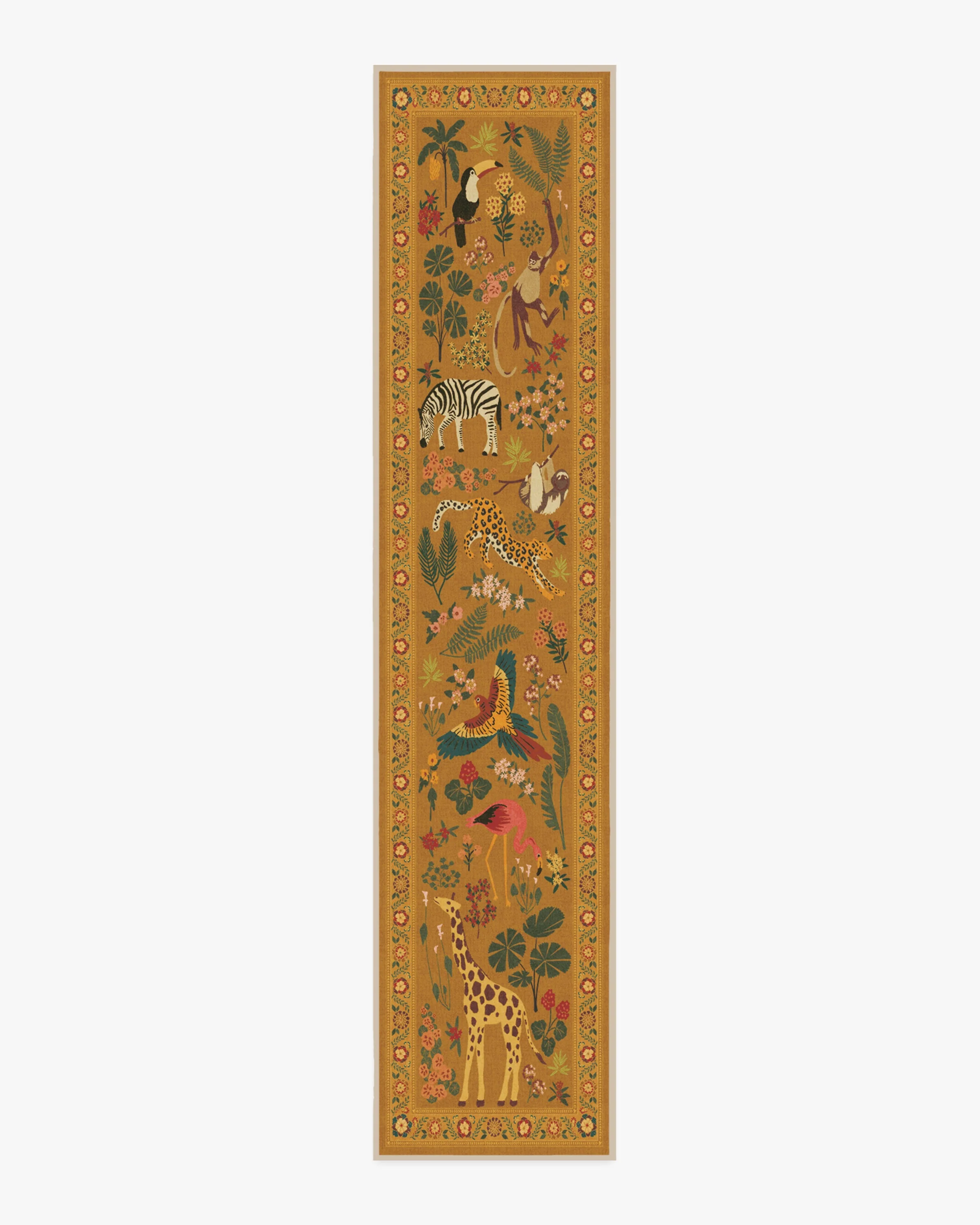 Jingle Jungle Ochre Flatwoven Rug by Iris Apfel