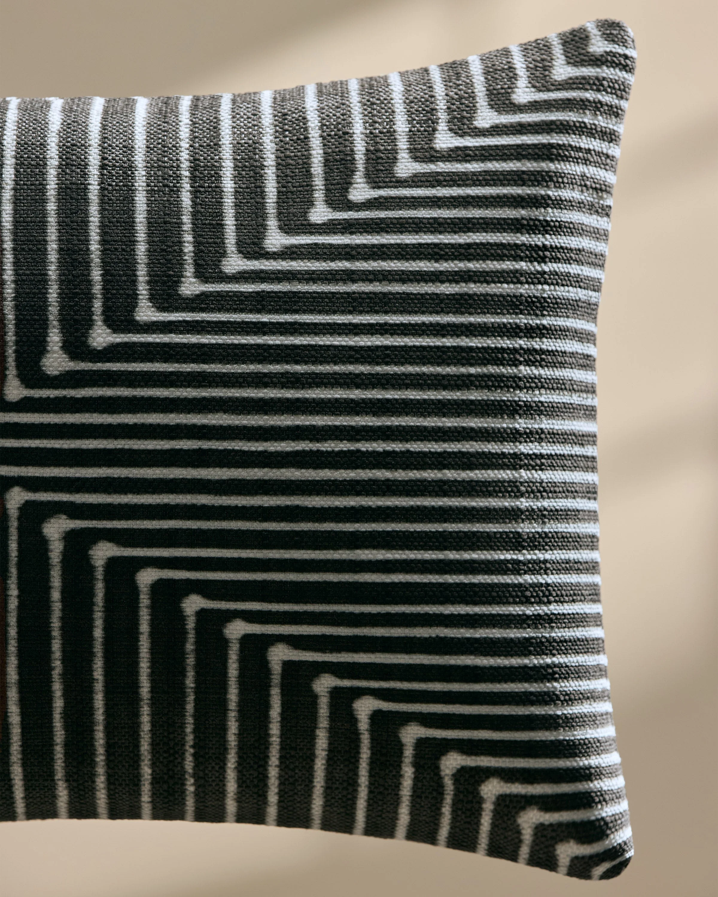 Inkdrop Charcoal Woven Throw Pillow by Jonathan Adler