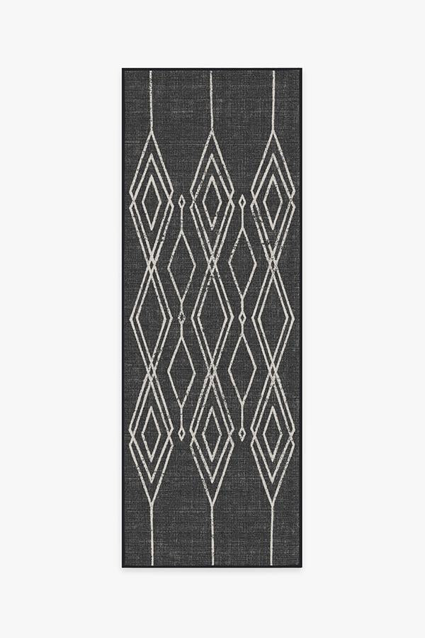 Gemma Lattice Black Outdoor Rug