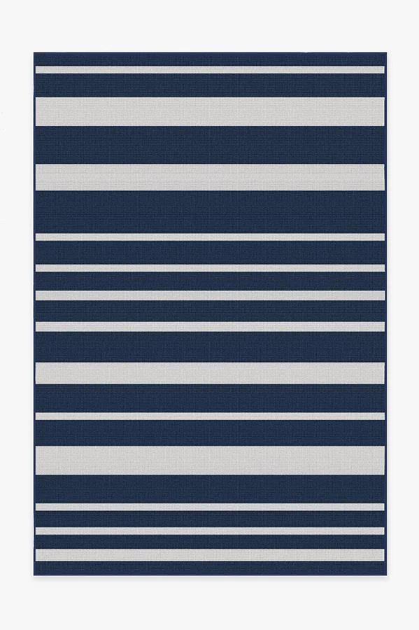 Sailmaker Stripe Blue Outdoor Rug