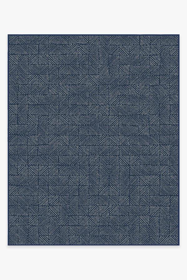 Parquet Navy Outdoor Rug