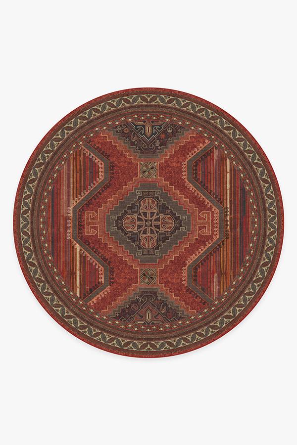 Mandalore Scarlet Red Flatwoven Rug